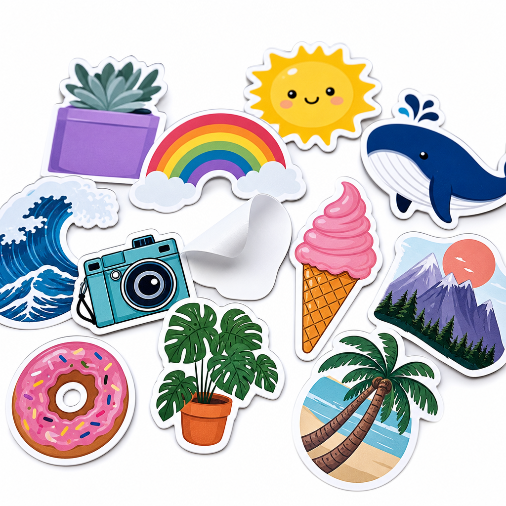 Stickers — Die-Cut Vinyl, 100 Qty